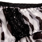 Трусы женские SieLei "Safari Brasiliana" Ghiaccio (черно-серые), размер S на отдельном изображении фрагментом ткани инфо 9133v.
